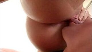 hot chicks licking pussies in the kitchen - porn video