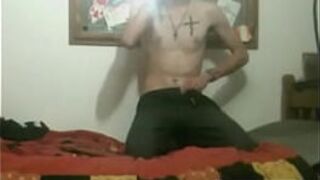 Black hiared and smoking emo getting his hands in his pants By EmosExposed gays - porn video