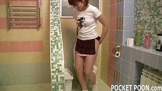 Cute teen caught masturbating by her roommate - porn video