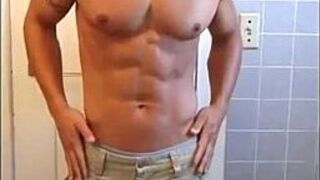 hot hunk solo shower - porn video