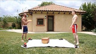 ManRoyale hot guys flip fuck at the park - porn video