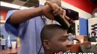 barber shop blowjob - porn video