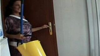 Busty amateur Milf sucks and rides in her bathroom - porn video